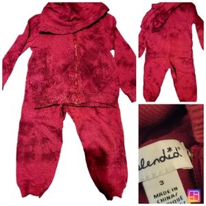 Splendid red / maroon boy's two-piece set size 3T